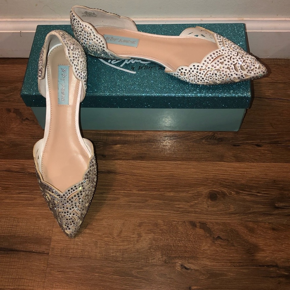Betsey Johnson “Lucy” bridal flats